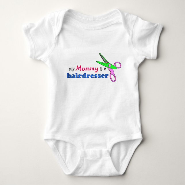 Meine Mama ist eine Friseur-Säuglings-Kleidung Baby Strampler (Vorderseite)