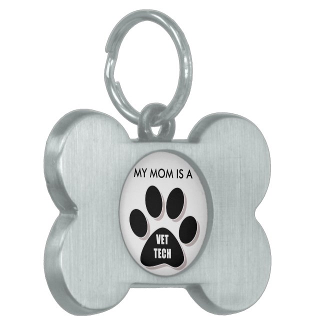 MEINE MAMA IST EINE TIERARZTtech-HUNDEPLAKETTE Tiermarke (Vorderseite links)