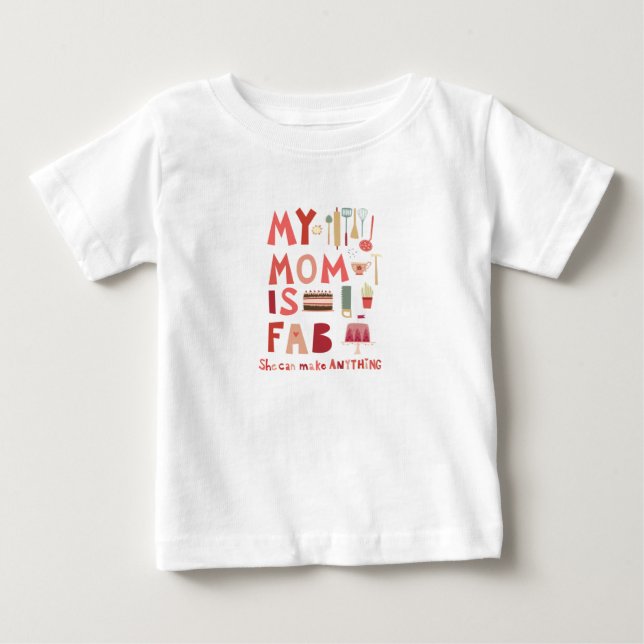 Meine Mama ist Fab Baby T-shirt (Vorderseite)