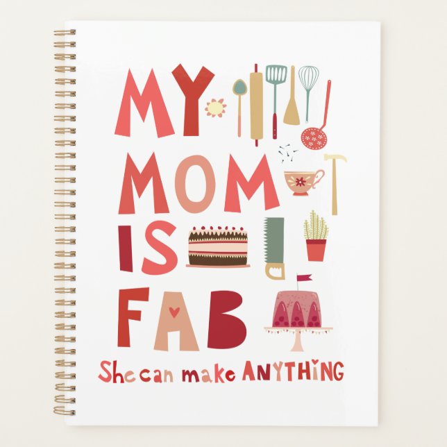 Meine Mama ist Fab Fun Handschrift Planer (Vorderseite)