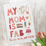 Meine Mama ist Fab Geschirrtuch<br><div class="desc">Meine Mama ist Fab. Sie kann alles machen. Für alle fabelhaften und phantastischen Mütter da draußen. Sind sie nicht großartig? Zeigen Sie, wie sehr Sie sie mit diesem lustigen Design schätzen.</div>