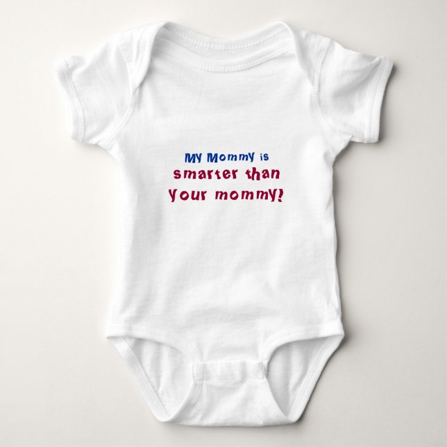 Meine Mama ist intelligenter als Ihre Mama junge Baby Strampler (Vorderseite)