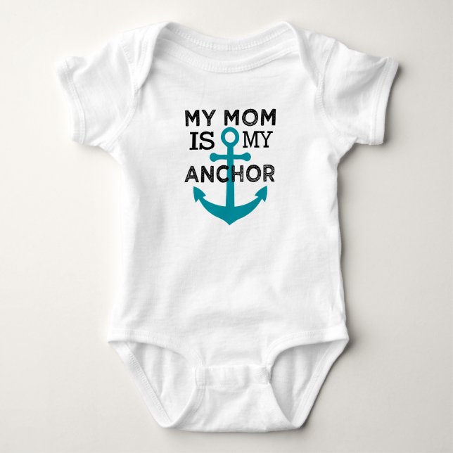 Meine Mama ist mein Ankerbaby-Shirt Baby Strampler (Vorderseite)