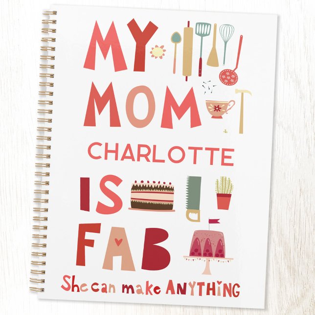Meine Mama ist Personalisierter Fab-Spaß Planer (My Mom is Fab personalized planner)