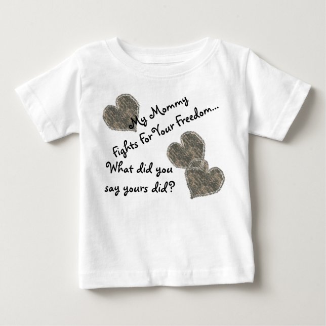 Meine Mama kämpft für deine Freiheit Baby T-shirt (Vorderseite)