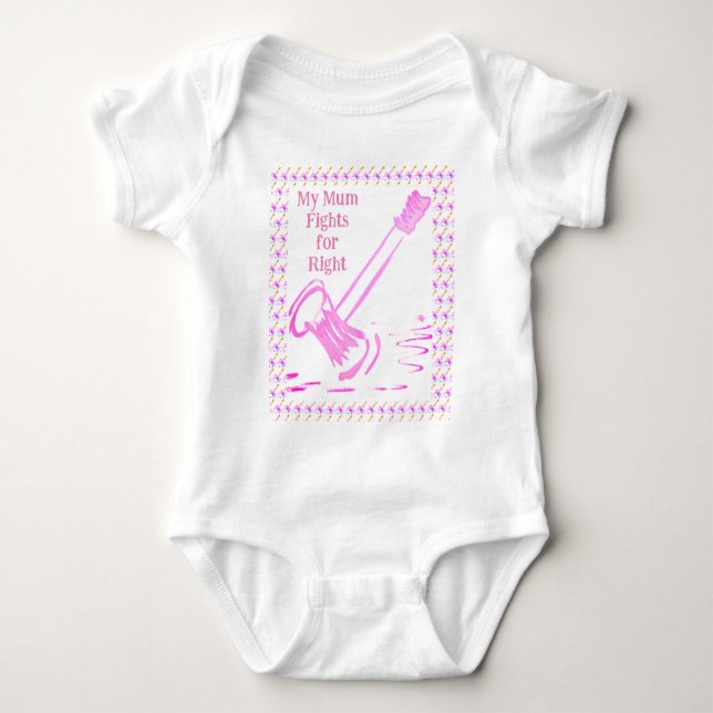 Meine Mama kämpft für den richtigen Gavel Baby Bod Strampler (Vorderseite)