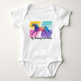 Meine Mama-Lieben Pferde Baby Bodysuit Strampler