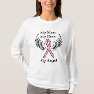 Meine Mama mein Herz-Brustkrebs-Bewusstseinsband T-Shirt