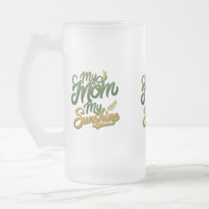 Meine Mama, My Sunshine - Mattierte Glass-Tasse (1 Mattglas Bierglas