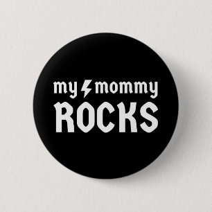 Meine Mama Rocks Button