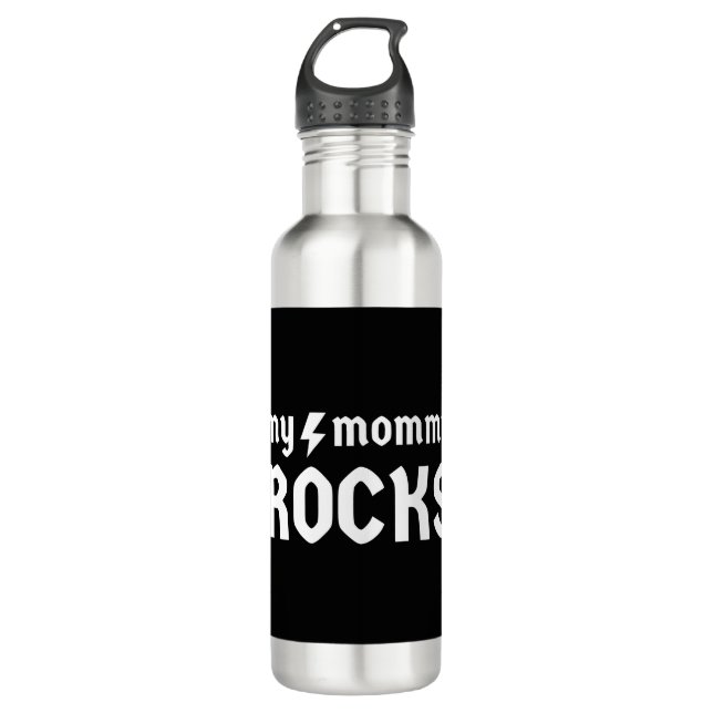 Meine Mama Rocks Edelstahlflasche (Vorderseite)