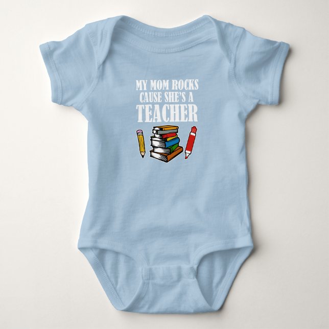 Meine Mama Rocks macht sie lustig Baby Strampler (Vorderseite)