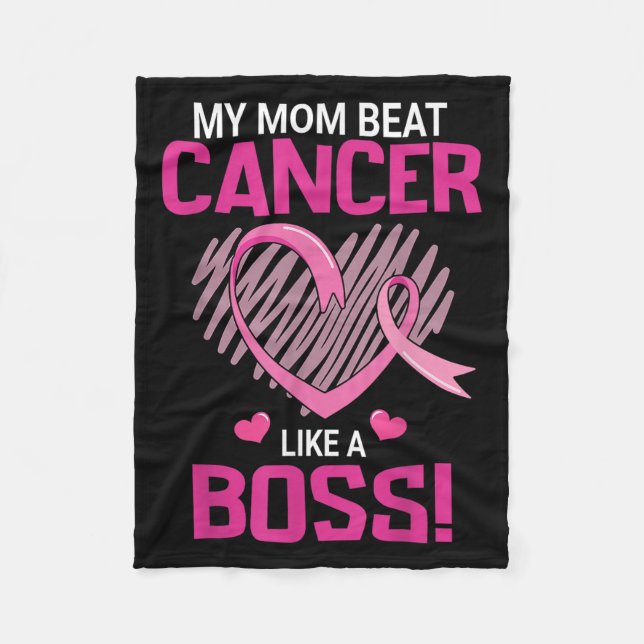 Meine Mama schlägt Brustkrebs wie eine Boss-Kriege Fleecedecke (Vorderseite)