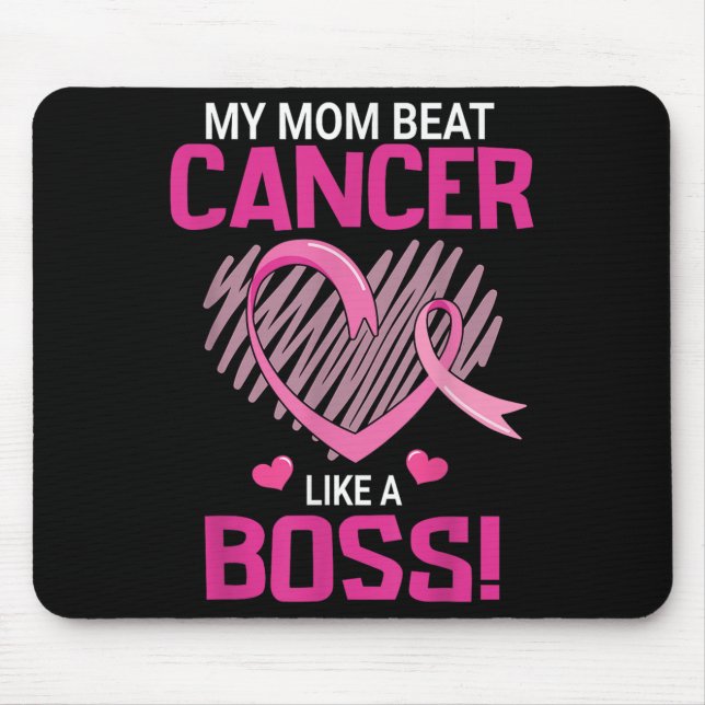 Meine Mama schlägt Brustkrebs wie eine Boss-Kriege Mousepad (Vorne)