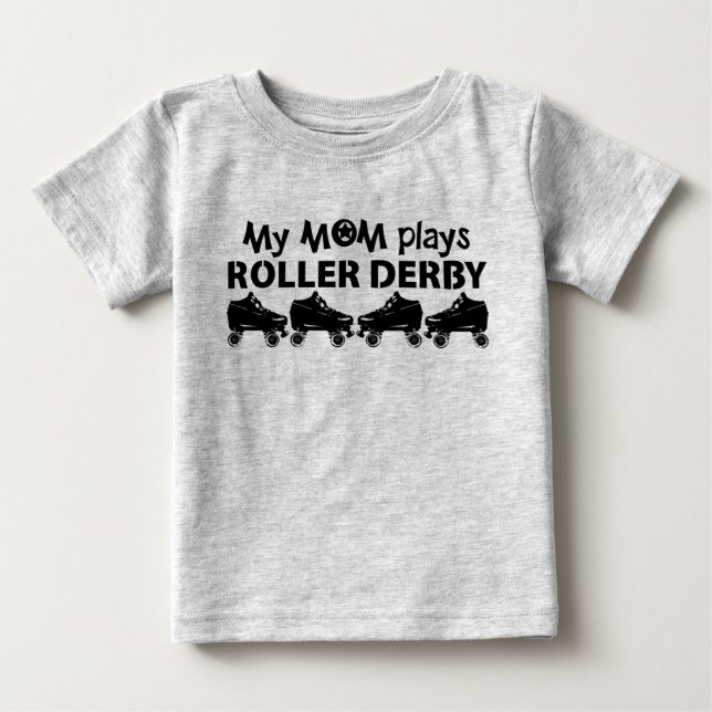Meine Mama spielt Roller Derby, Roller Skaten Baby T-shirt (Vorderseite)