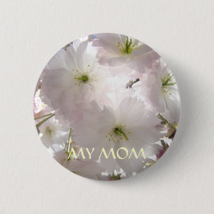MEINE MAMA-Tasten PINKEN BLUMEN SPRINGBLUMEN Button
