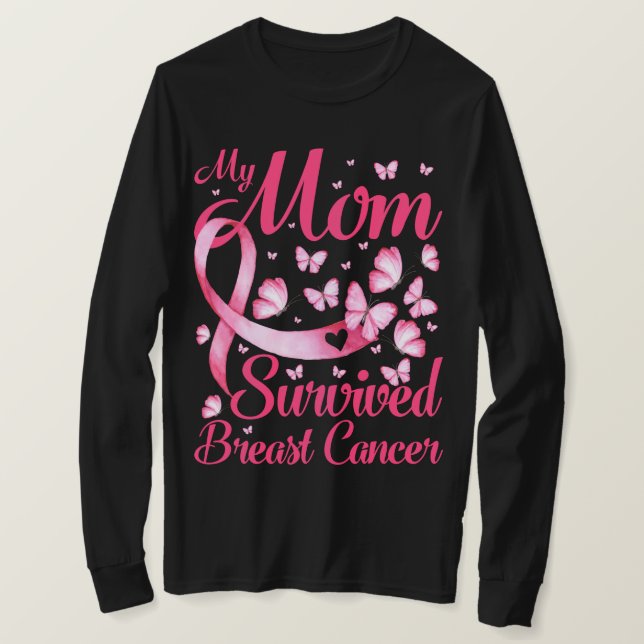 Meine Mama überlebte den Brustkrebs-Bewusstseinsüb T-Shirt (Design vorne)
