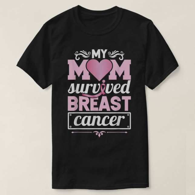Meine Mama überlebte den Brustkrebs-Bewusstseinsüb T-Shirt (Design vorne)