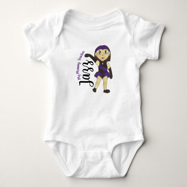 Meine Mama unterrichtet Jazz Tance Teacher Studio  Baby Strampler (Vorderseite)