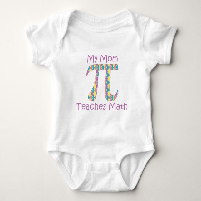Meine Mama unterrichtet Mathematik Pastel.png Baby Strampler (Vorderseite)