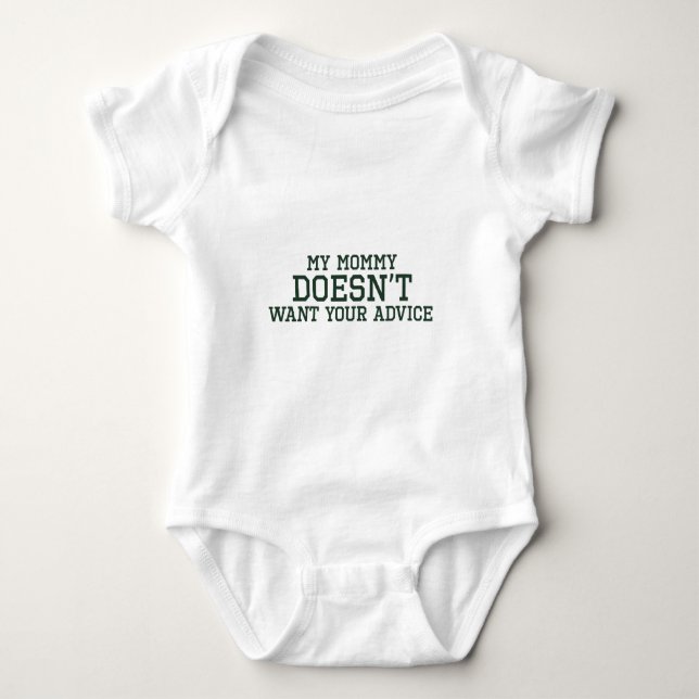 Meine Mama Will deinen Rat nicht Baby Strampler (Vorderseite)