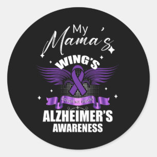 Meine Mama Wings decken meinen Herzangel Heaven He Runder Aufkleber