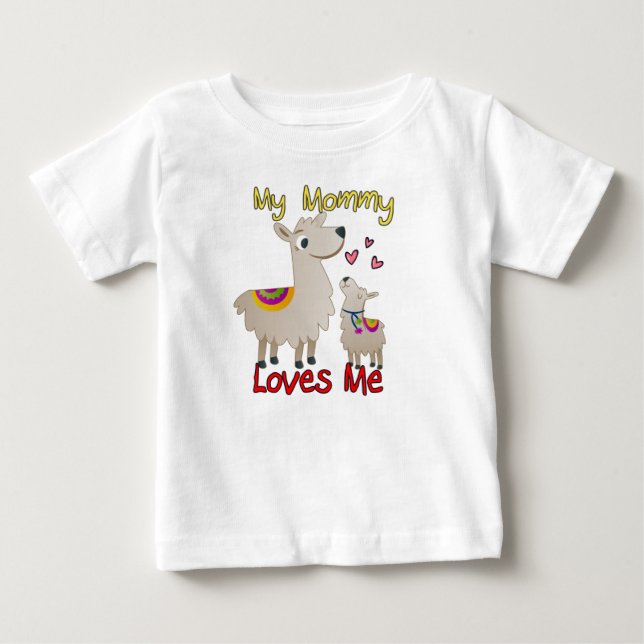 Meine Mami-Lieben Ich Llama Baby T-shirt (Vorderseite)