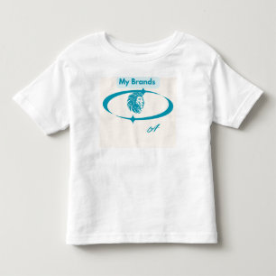 Meine Marken" Elegantes Blaues Löwen-Logo Maßgesch Kleinkind T-shirt