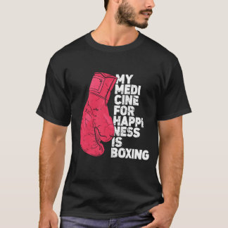 Meine Medizin für Glück Kampf Sport Boer lustig T-Shirt