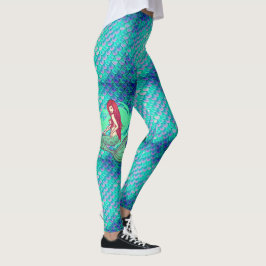 Meine Meerjungfrau-Leggings mit einer Waage für Fr Leggings