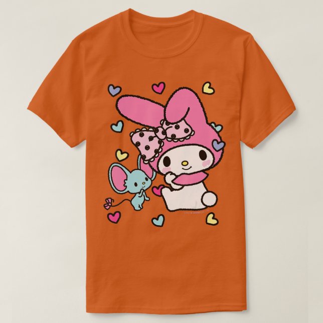 Meine Melodie und mein Freund süße Herzen T-Shirt (Design vorne)