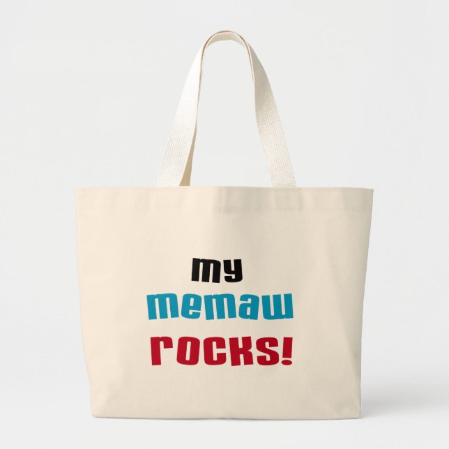 Meine Memaw Rocks T - Shirt und Geschenke Jumbo Stoffbeutel (Vorne)