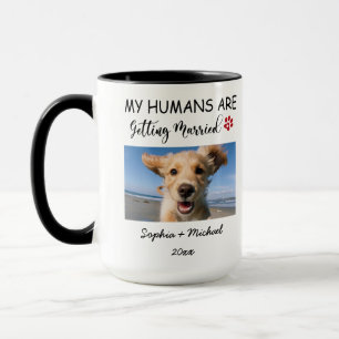 Meine Menschen heiraten – 2 individuelles Hund-Fot Tasse