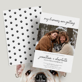 Meine Menschen heiraten gerne einen lustigen Hund Save The Date