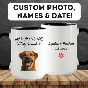 Meine Menschen heiraten lustige Hunde-Verlobung Tasse