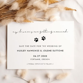 Meine Menschen heiraten Minimalistische Hundekuche Save The Date