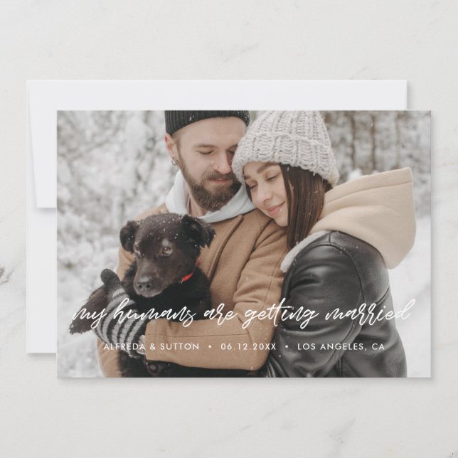 Meine Menschen heiraten moderne Typografie Ankündigung (Vorderseite)