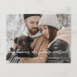 Meine Menschen heiraten moderne Typografie Ankündigungspostkarte