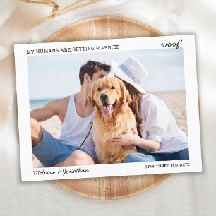 Meine Menschen heiraten Pet-Wedding-Engagement Ankündigungspostkarte