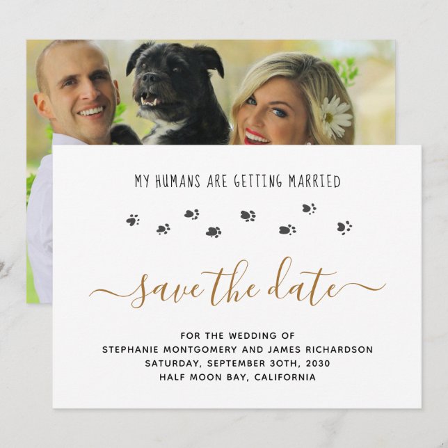 Meine Menschen werden Foto verheiratet Save The Date (Vorne/Hinten)
