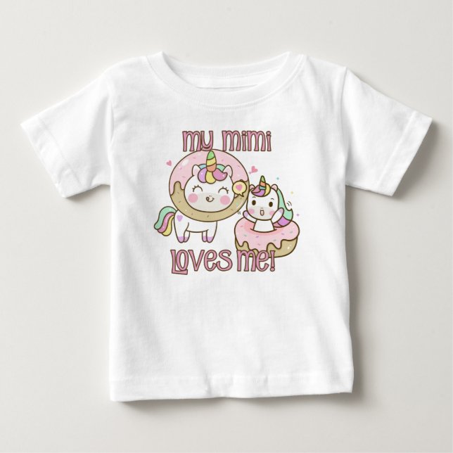 Meine Mimi-Lieben Ich Einhörner Baby T-shirt (Vorderseite)