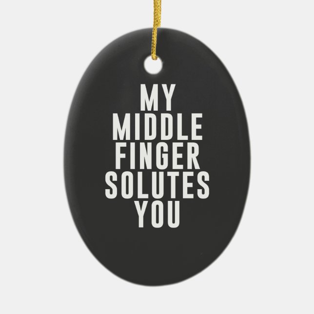Meine Mittelfingeraufgelösten stoffe Sie Keramikornament (Vorne)