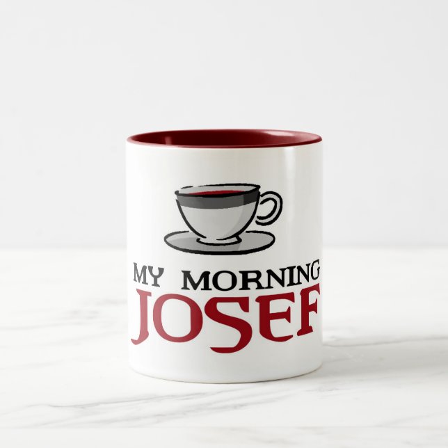 Meine Morgen-Josef-Tasse Zweifarbige Tasse (Mittel)