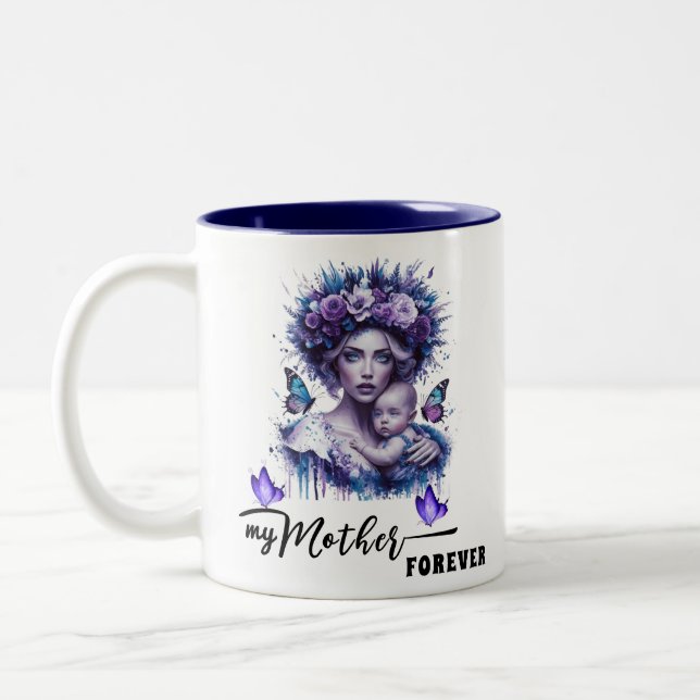 MEINE MUTTER FÜR DEN WEG /Muttertag Zweifarbige Tasse (Links)