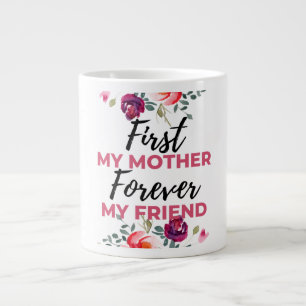 Meine Mutter für immer mein Freund schwarz Jumbo-Tasse
