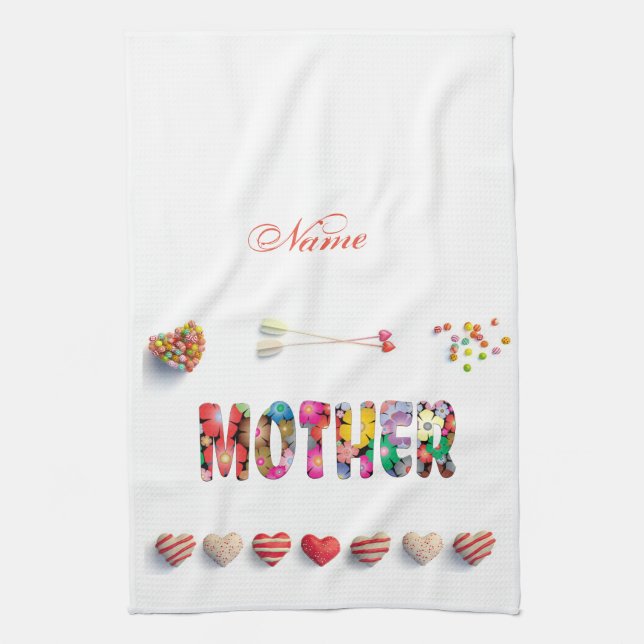 Meine Mutter ist meine Königin Geschirrtuch (Vertikal)