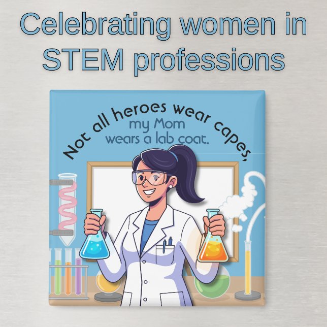 Meine Mutter trägt einen Laborkittel Magnet (My Mom Wears a Lab Coat)