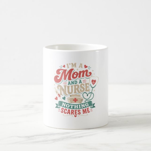 Meine Mutter und Krankenschwester Retro-Mutter-Ges Kaffeetasse (Mittel)