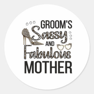 Meine Mutter von der Mama des Duschgrundes Runder Aufkleber