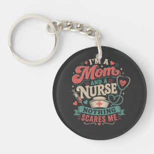Meine Mutti und Krankenschwester Retro-Mutter-Gesc Schlüsselanhänger